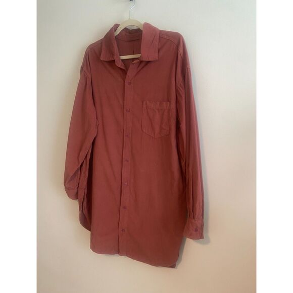 CP SHADES Lightweight Corduroy Button Up Oversized Blouse Size M - Picture 1 of 6